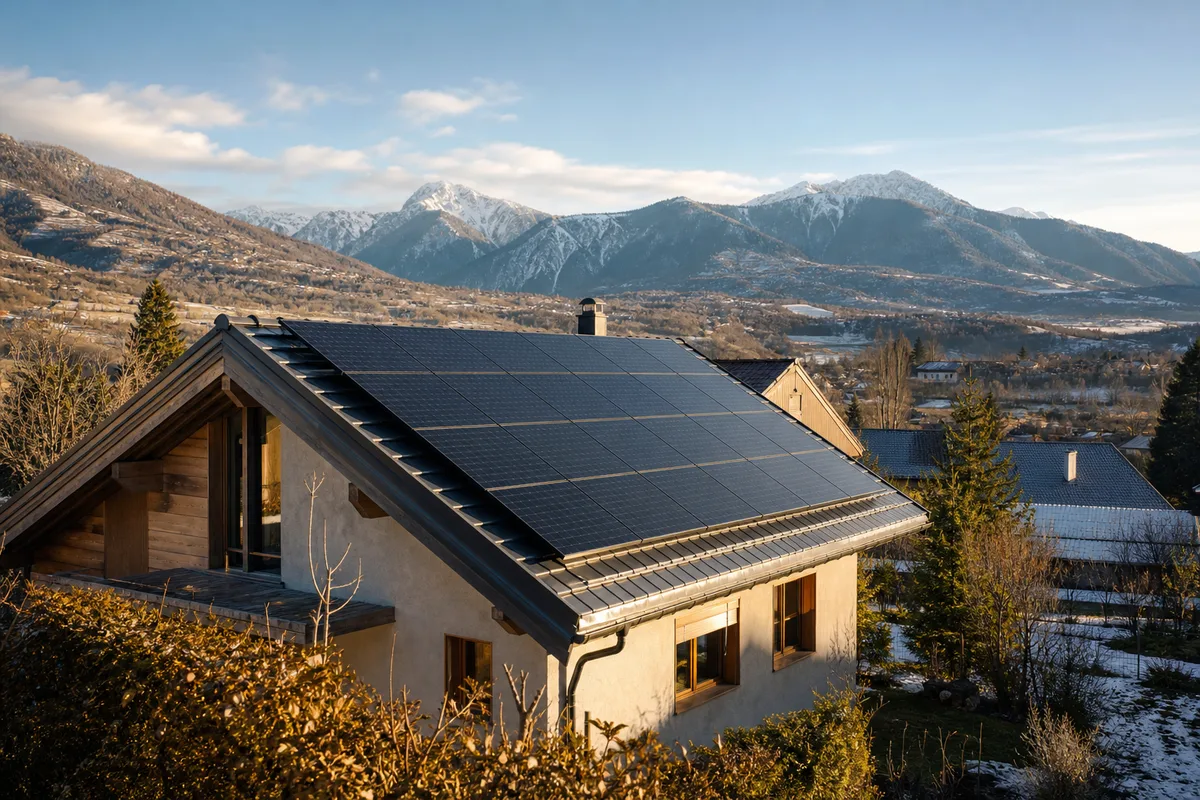 Altitude et photovoltaïque à Crots (790 m) : un rendement dopé par le froid